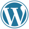 wordpress logo in blue