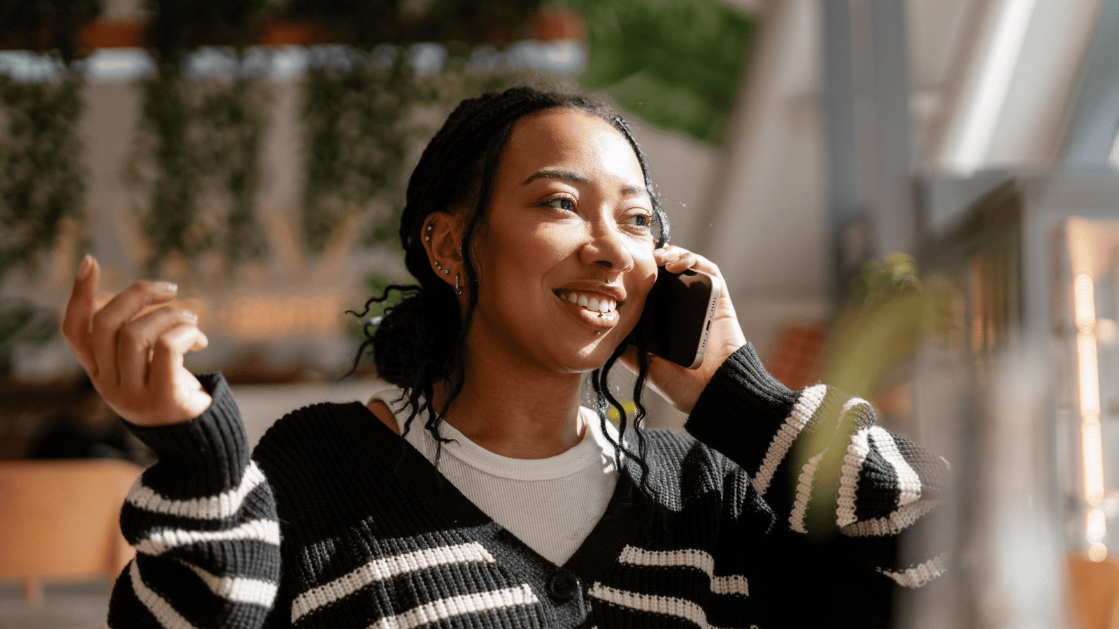 Young Woman taking a phone call